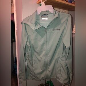 COLUMBIA  windbreaker jacket size small green